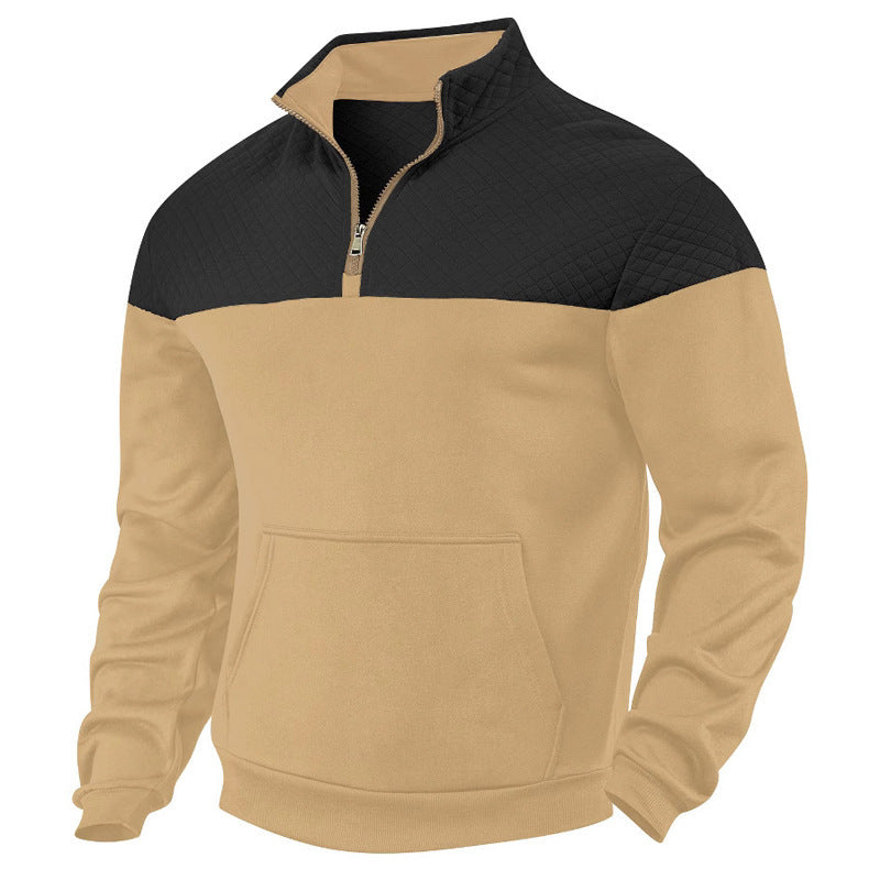 Men’s Fleece-Lined Zip Sweater | Loose Fit, Multicolor