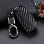 Carbon Fiber Silicone Car Key Case – Protective Shell & Fob Cover