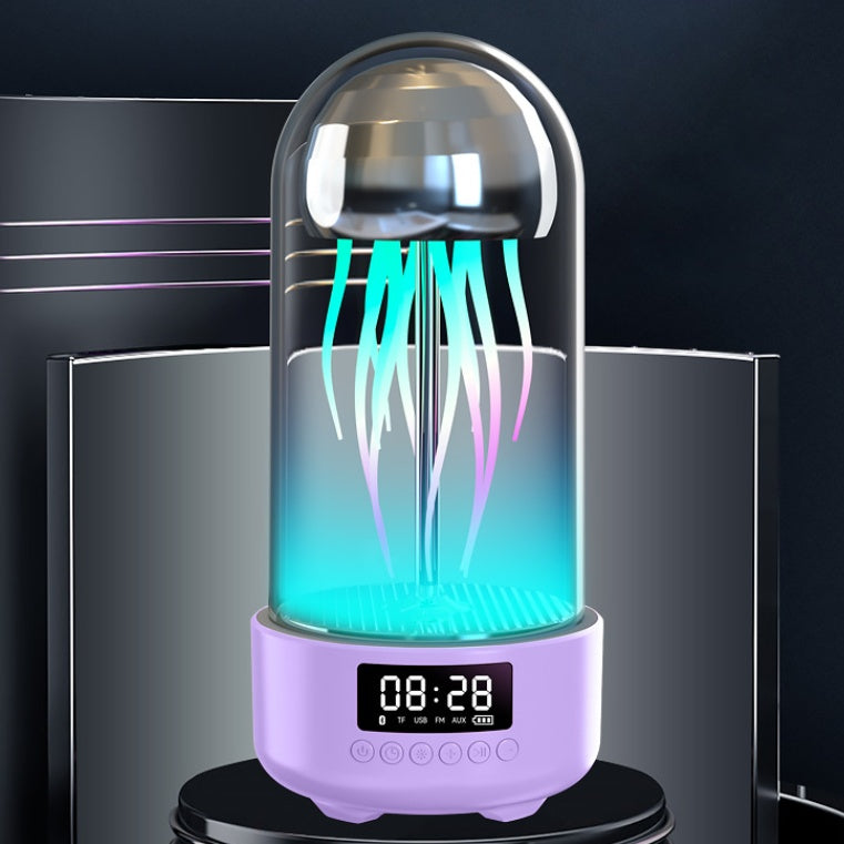 3-in-1 Jellyfish Lamp Clock + Bluetooth Speaker | Colorful Ambient Light