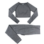 Women’s Seamless Dot Knitted Yoga Set 2-Piece