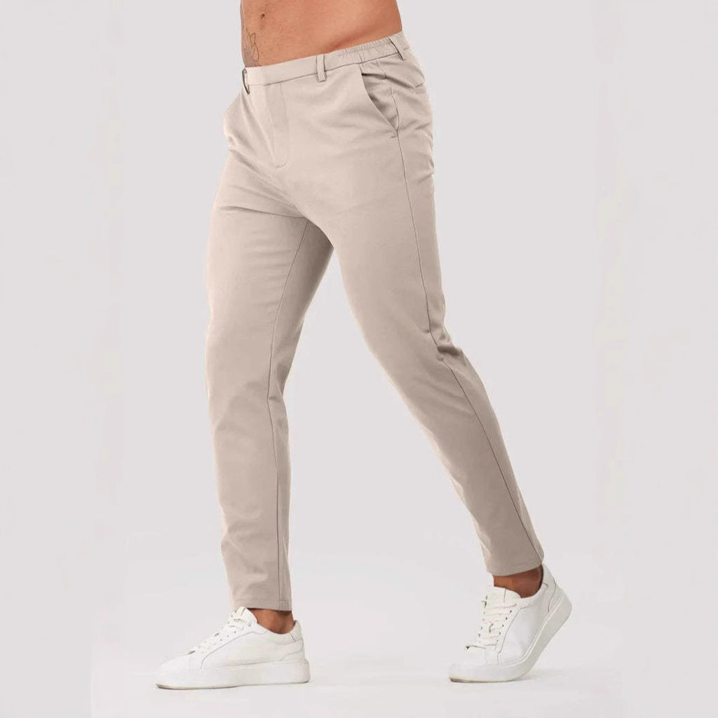 Men’s Solid Color Business Casual Trousers | All-Match