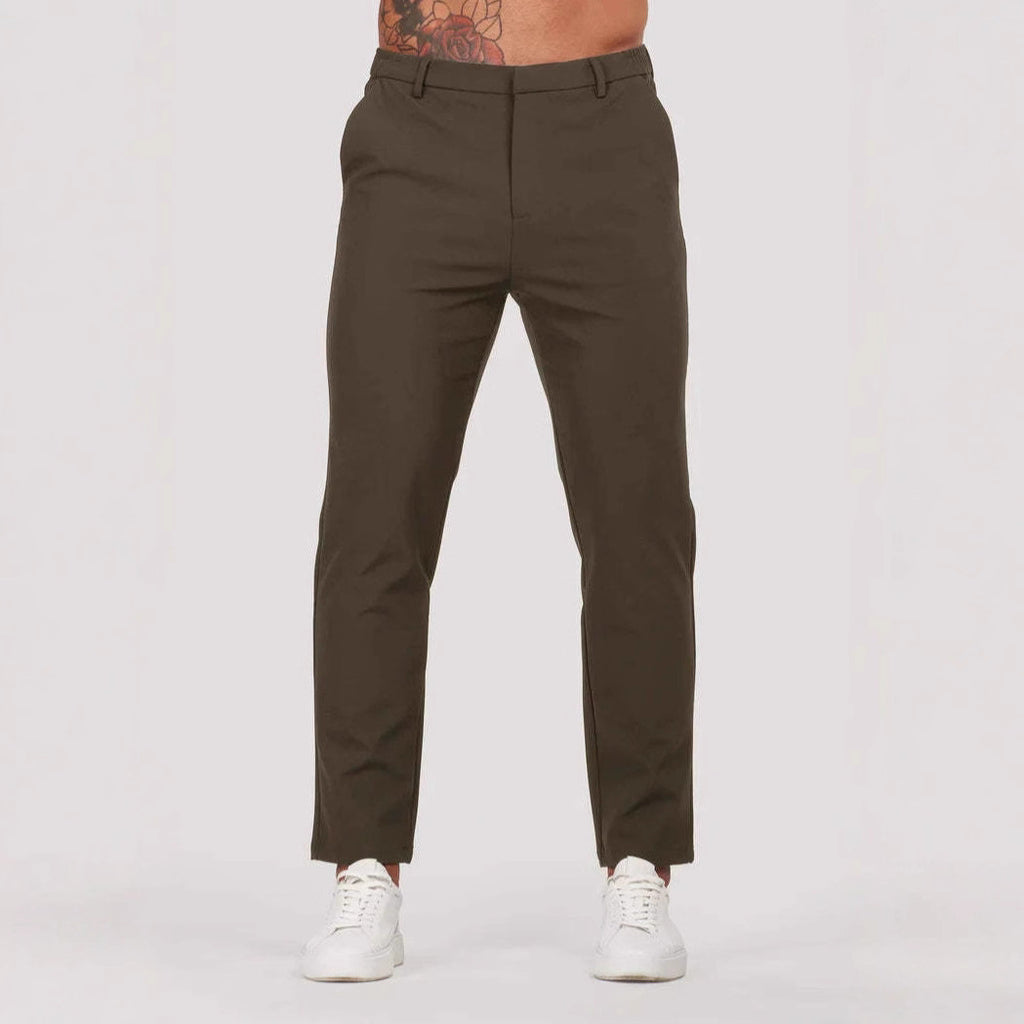 Men’s Solid Color Business Casual Trousers | All-Match