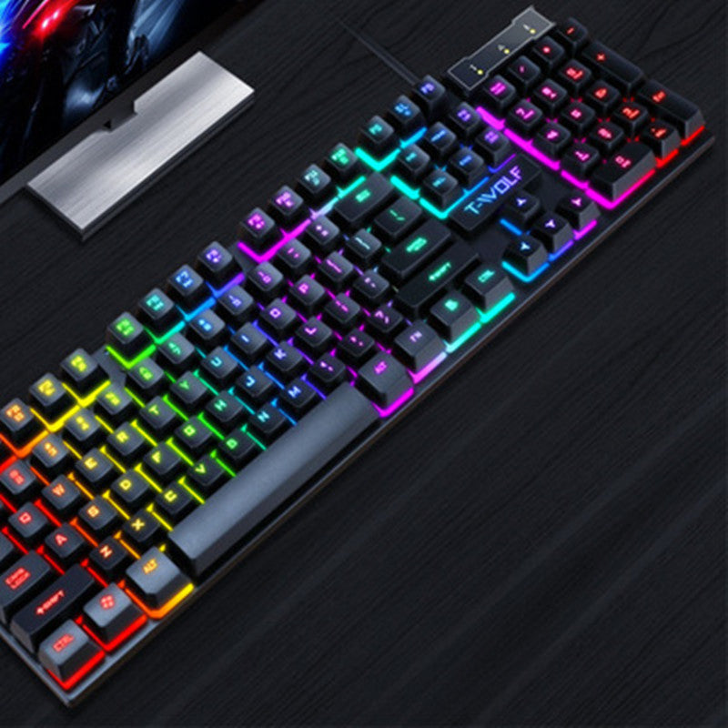 Wired RGB Gaming Keyboard – Mechanical Feel with Multimedia Shortcuts