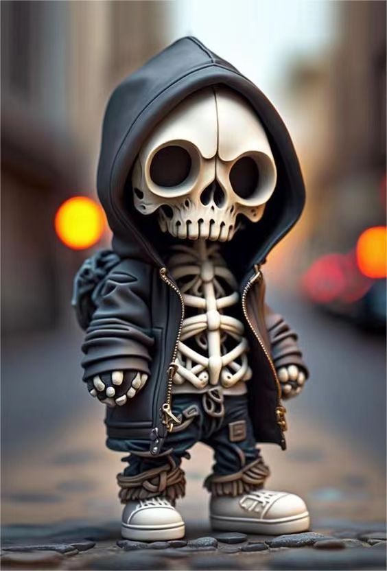 Resin Skeleton Figurine Home Decor | Halloween Ornament