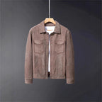 Men’s Deer-Suede Lapel Work Jacket | Winter Outerwear with Classic Style
