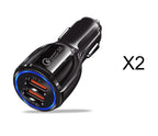 Quick Charge 3.0 Car Charger – Dual USB Fast Charging Adapter (36W)