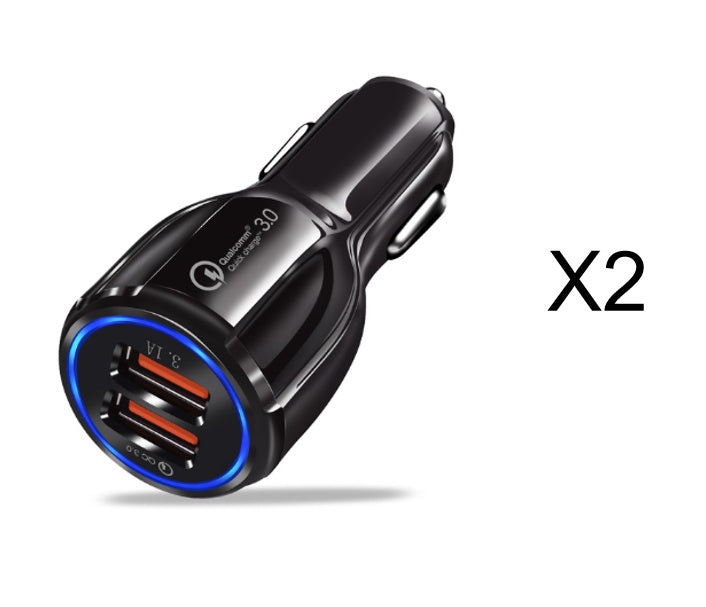 Quick Charge 3.0 Car Charger – Dual USB Fast Charging Adapter (36W)