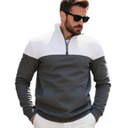 Men’s Fleece-Lined Zip Sweater | Loose Fit, Multicolor