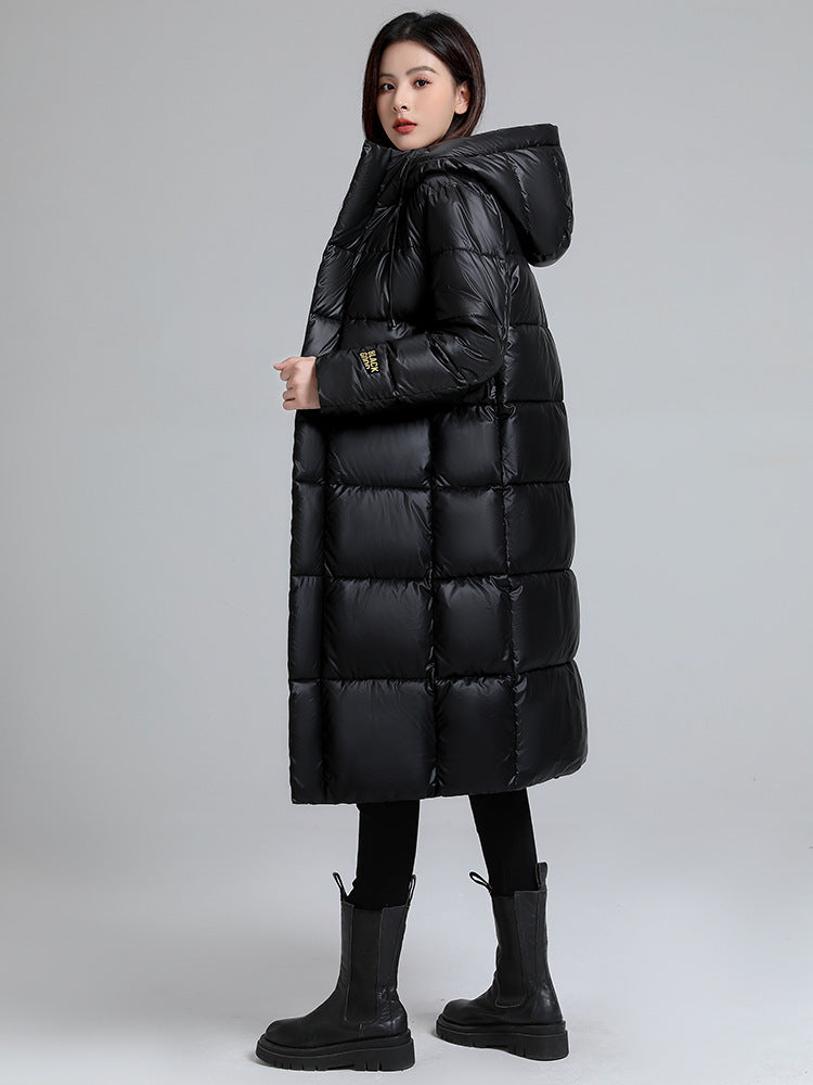 Women’s Long Hooded Self-Heating Graphene Cotton-Padded Jacket | Thermal Winter Outerwear