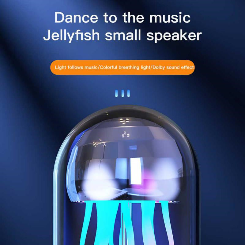 3-in-1 Jellyfish Lamp Clock + Bluetooth Speaker | Colorful Ambient Light