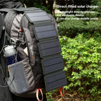 Folding Solar Panel Charger – 5V 2.1A USB Output for Hiking & Camping