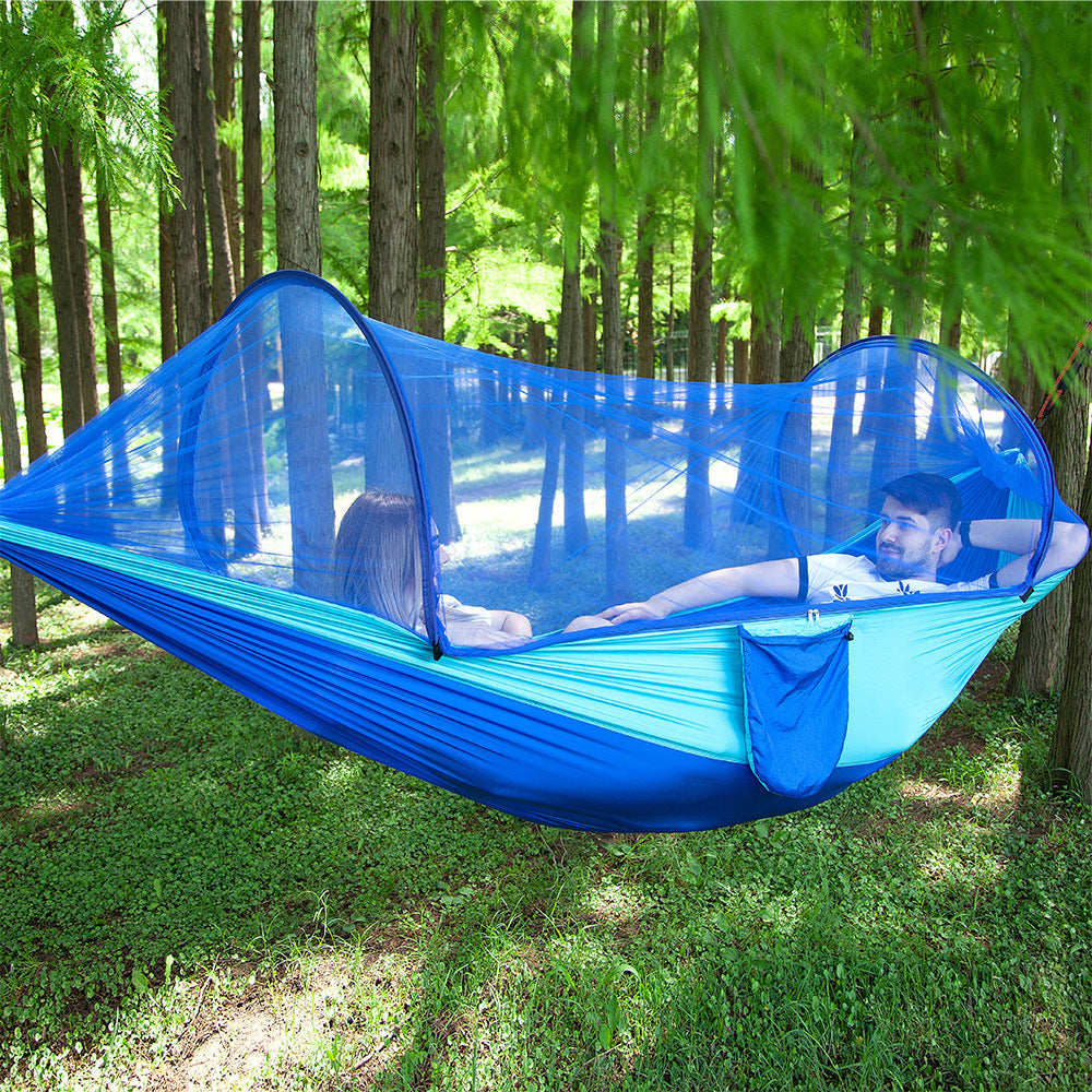 Camping Hammock with Mosquito Net | Portable / Outdoor Secundaire afbeelding