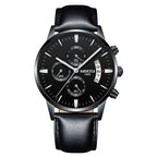 Men's Chronograph Business Watch – Luxury Analog Quartz Waterproof