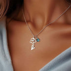 Women’s December Birth Flower Pendant Necklace | Versatile Silver/Gold Chain Gift