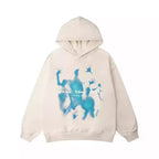 Women’s Graffiti Print Hoodie – Retro Streetwear Pullover | Warm Brushed Casual Hoodie
