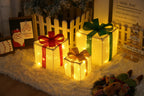 3-Piece LED Christmas Gift Box Set with Remote – Holiday Decor