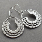 Retro Silver Plated Drop Earrings – Women's Creative Filigree Hoop Style
