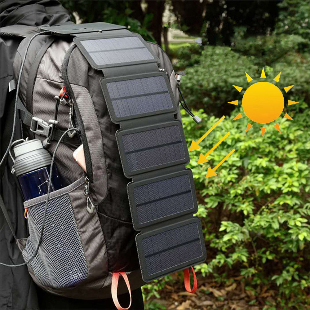 Folding Solar Panel Charger – 5V 2.1A USB Output for Hiking & Camping Main image
