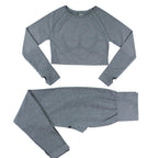 Women’s Seamless Dot Knitted Yoga Set 2-Piece