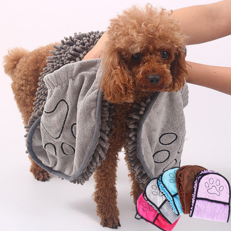 Super-Absorbent Microfiber Pet Towel | Quick-Dry Dog & Cat Bath Towel