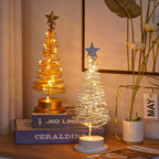 Metal LED Tabletop Christmas Tree Lamp – Indoor Holiday Décor & Night Light