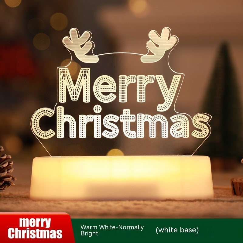 3D Acrylic LED Night Light | Christmas & Valentine’s Decorative Lamp
