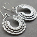 Retro Silver Plated Drop Earrings – Women's Creative Filigree Hoop Style