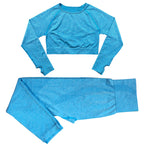 Women’s Seamless Dot Knitted Yoga Set 2-Piece