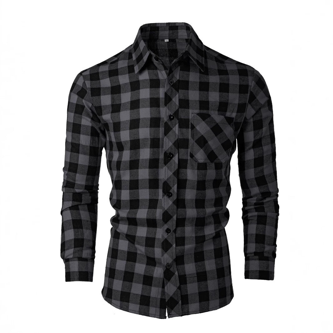 Men’s Printed Slim-Fit Lapel Shirt | Casual Short-Sleeve Button-Down Secondary image