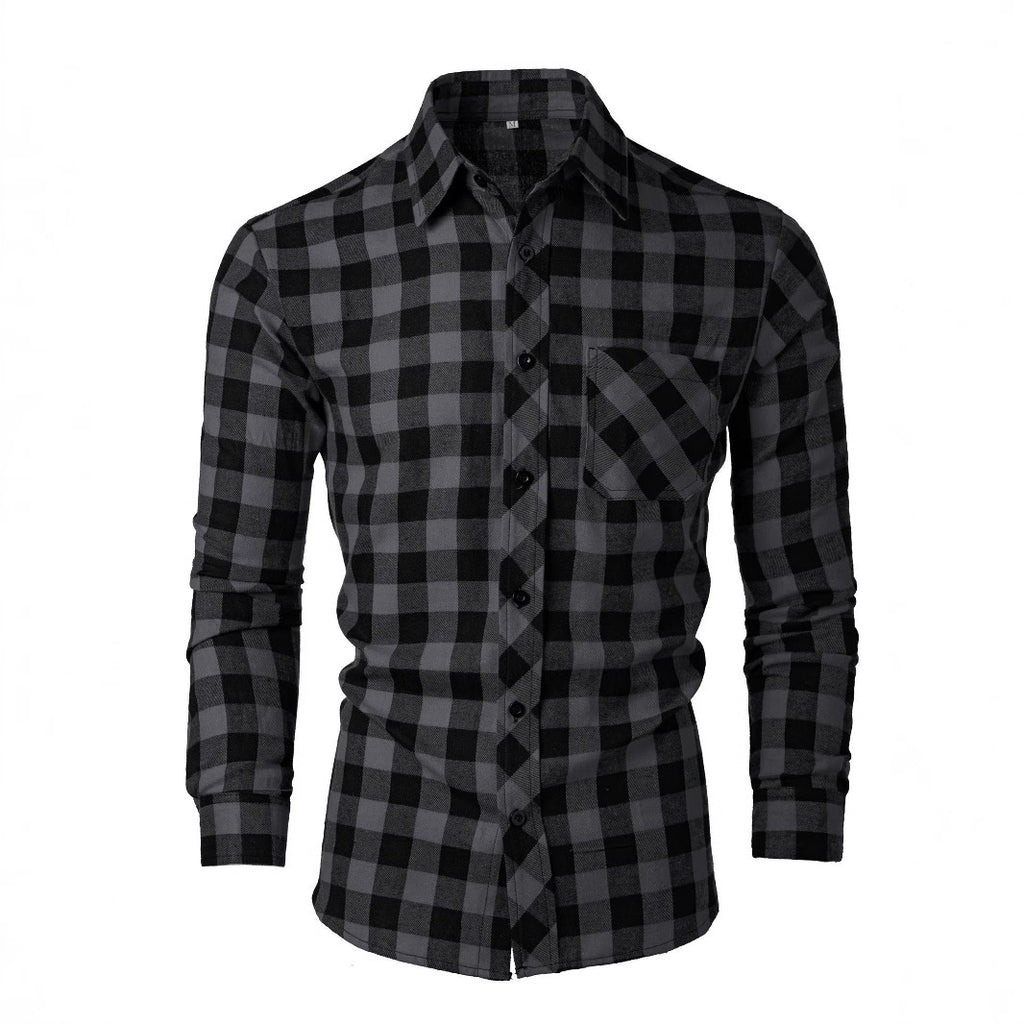 Men’s Printed Slim-Fit Lapel Shirt | Casual Short-Sleeve Button-Down