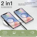 Wireless Dual Mobile Phone Charger – 10W Fast Charging Pad (Qi Compatible)
