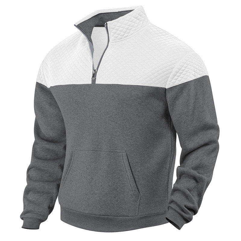 Men’s Fleece-Lined Zip Sweater | Loose Fit, Multicolor