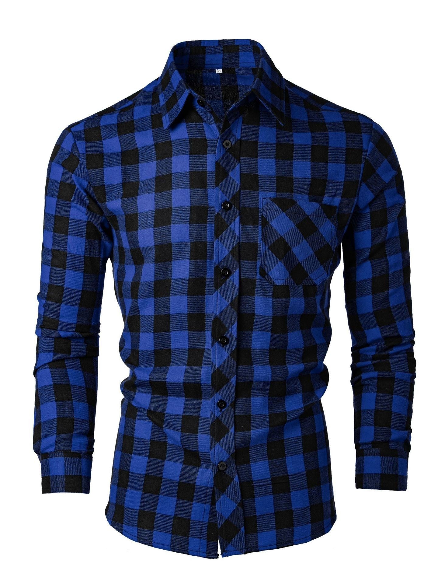 Men’s Printed Slim-Fit Lapel Shirt | Casual Short-Sleeve Button-Down