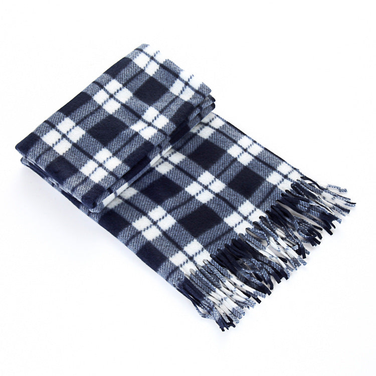 Premium Plaid Thermal Scarf – Unisex British Retro Wrap for Winter