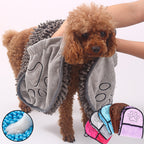 Super-Absorbent Microfiber Pet Towel | Quick-Dry Dog & Cat Bath Towel