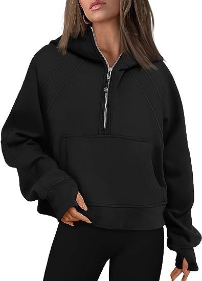 Women’s Zip-Up Hoodie Sweatshirt with Pockets – Loose Fit Sports Pullover