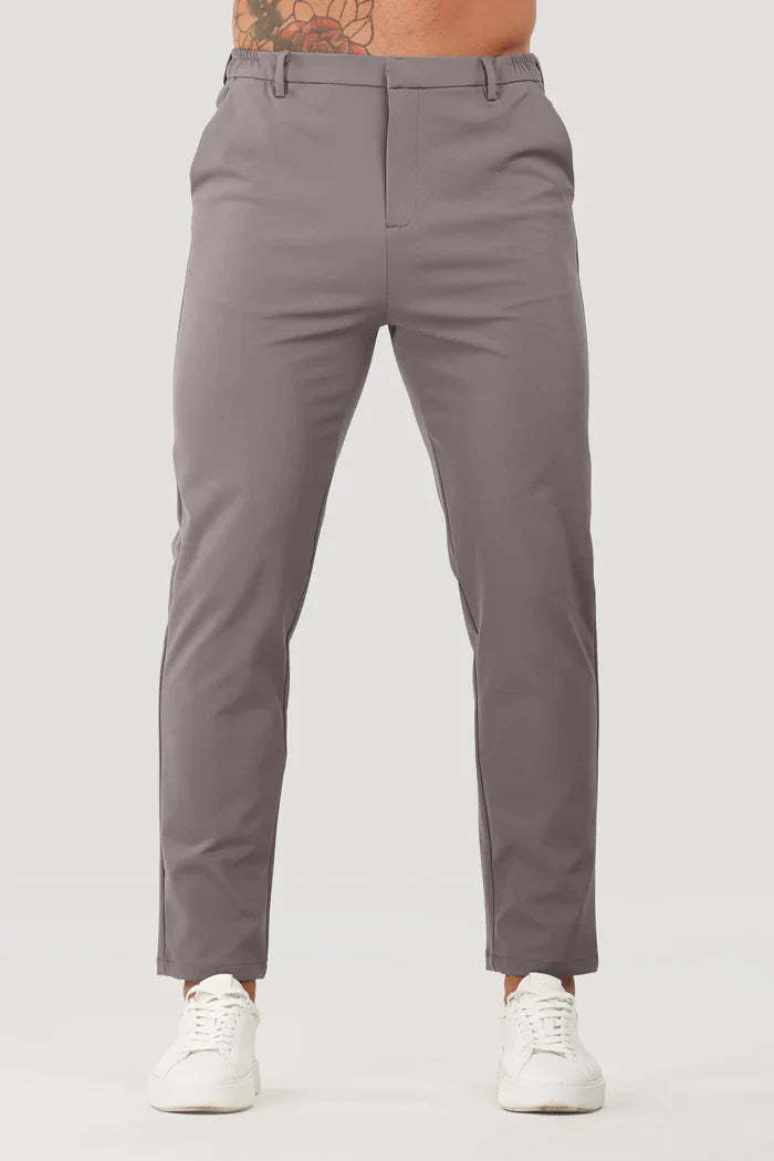 Men’s Solid Color Business Casual Trousers | All-Match