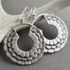 Retro Silver Plated Drop Earrings – Women's Creative Filigree Hoop Style
