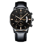 Men's Chronograph Business Watch – Luxury Analog Quartz Waterproof