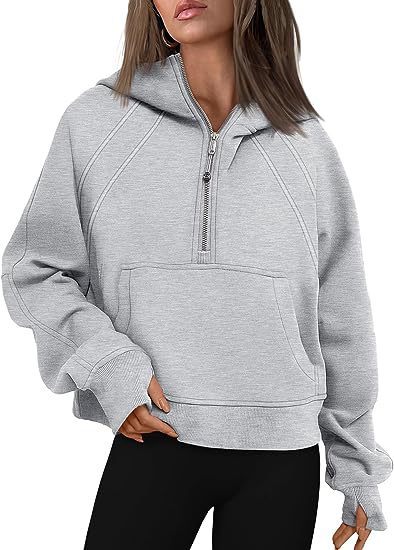 Women’s Zip-Up Hoodie Sweatshirt with Pockets – Loose Fit Sports Pullover