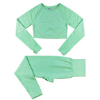 Women’s Seamless Dot Knitted Yoga Set 2-Piece