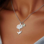 Women’s December Birth Flower Pendant Necklace | Versatile Silver/Gold Chain Gift