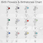 Women’s December Birth Flower Pendant Necklace | Versatile Silver/Gold Chain Gift