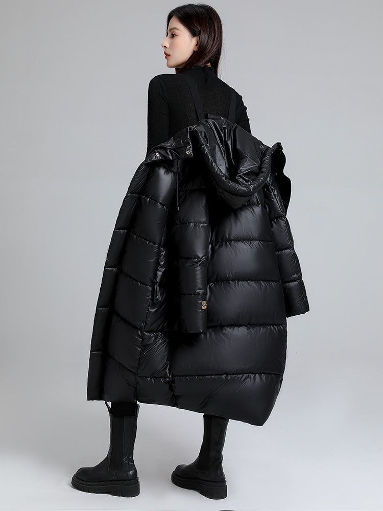 Women’s Long Hooded Self-Heating Graphene Cotton-Padded Jacket | Thermal Winter Outerwear