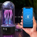 3-in-1 Jellyfish Lamp Clock + Bluetooth Speaker | Colorful Ambient Light