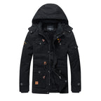 Men’s Fleece-Padded Mid-Length Hooded Jacket | Warm Casual Outerwear