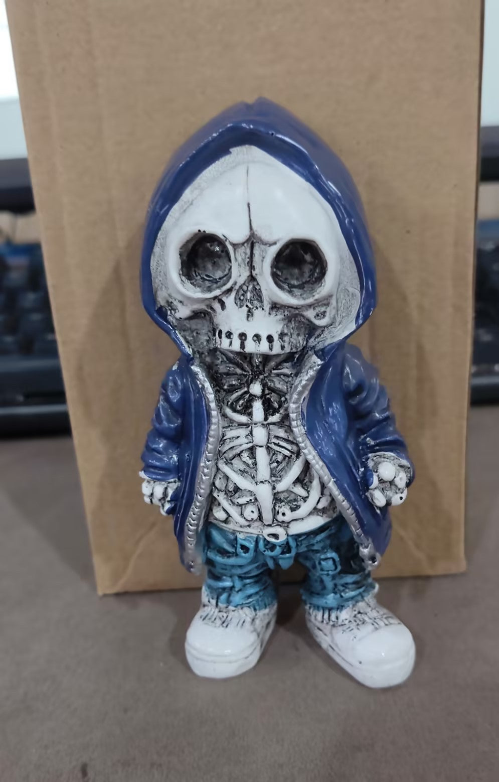 Resin Skeleton Figurine Home Decor | Halloween Ornament