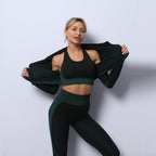 Women’s Seamless 3-Piece Yoga Set | Top, Bra & Leggings