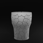 Cracked Face Planter STL File for 3D Printing – Modern Sculptural Pot