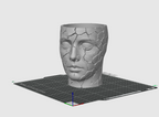 Cracked Face Planter STL File for 3D Printing – Modern Sculptural Pot